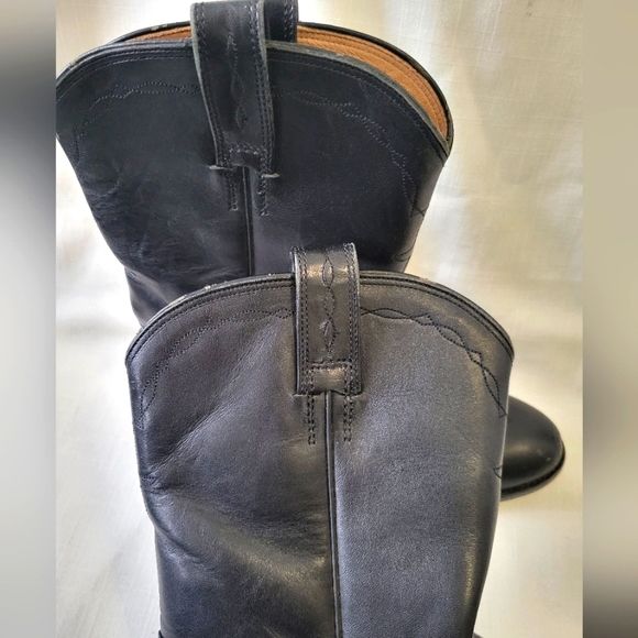 Mens Ariat Heritage Black Leather Roper Boots Size 8.5B - Picture 16 of 16